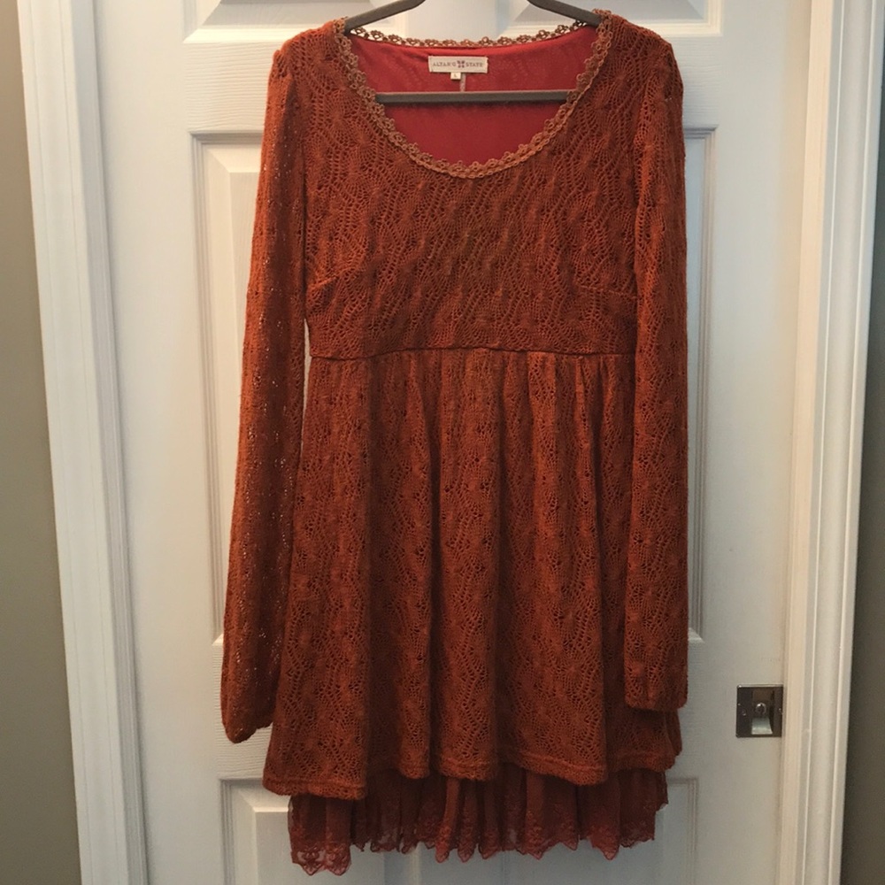 Altar’d State burnt orange long sleeve